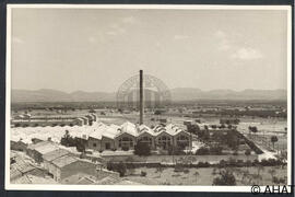 Vista aèria de la fabrica tèxtil.